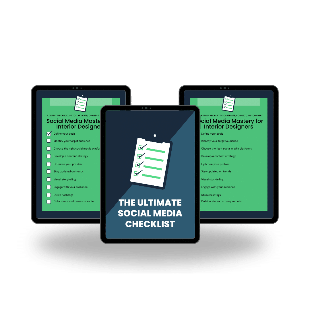 Designers Business Academy Social Media Checklist for Interior Designers