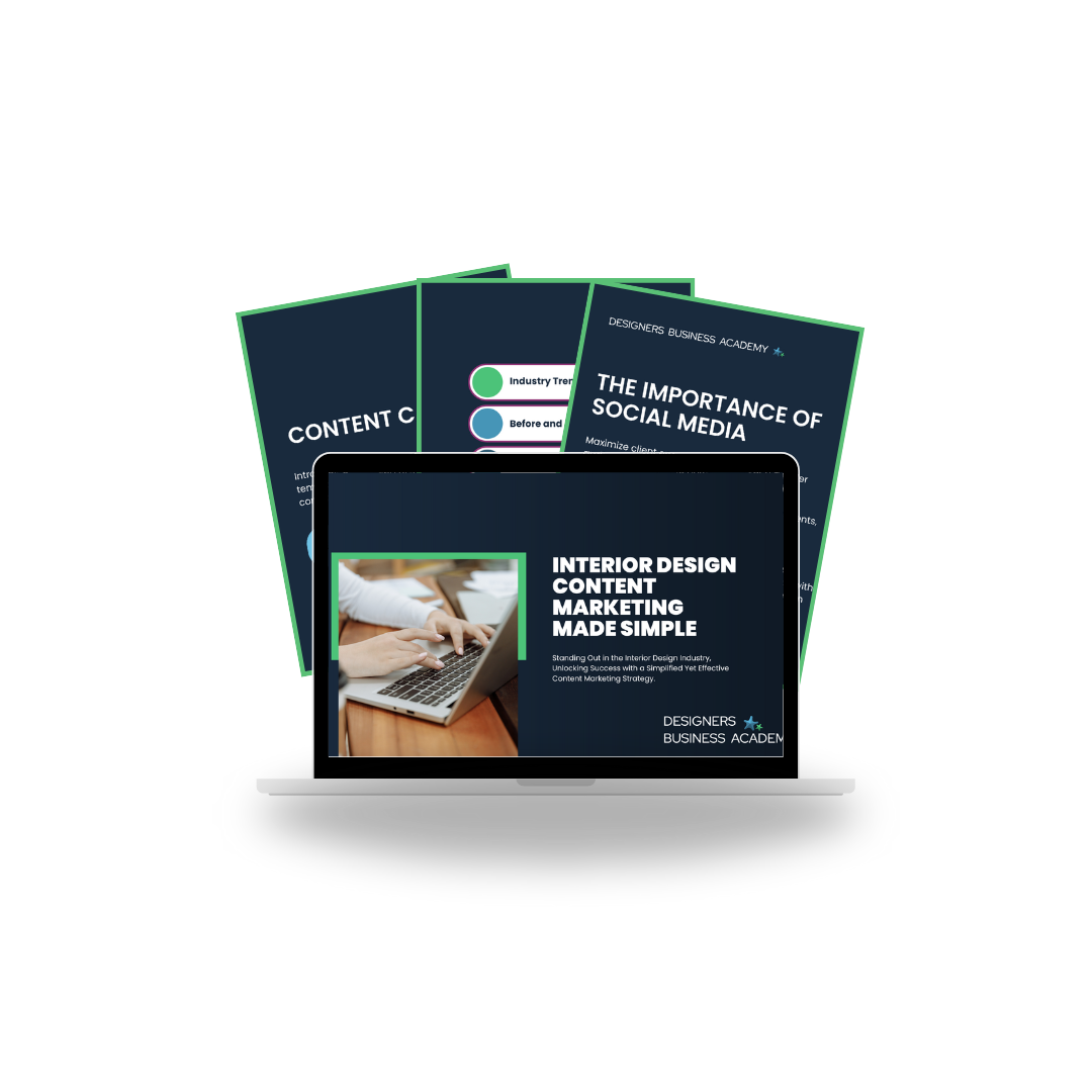 Preview of Designers Business Academy's Content Marketing Guide